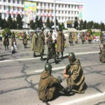 В Оше проходит генеральная репетиция театрализованного представления к 69-летию годовщины Победы в ВОВ