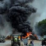 Французские фермеры заблокировали дороги на границе с Германией