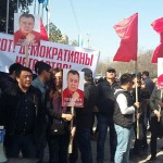 Сторонники Текебаева вышли на Старую площадь — митинг в Бишкеке