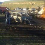 Три человека сгорели в аварии на стратегической трассе — МЧС КР