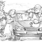 Я стою у ресторана…