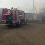 Пожар на рынке «Азиз» в Бишкеке потушен