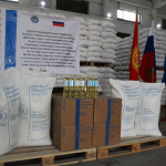 Кыргызстан получил очередную партию продовольственной помощи из России