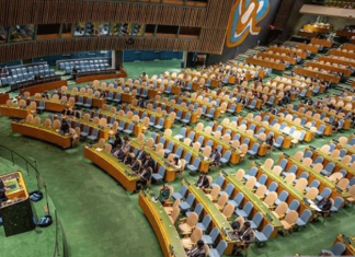 В Германии обратили внимание на выступление Шольца перед пустым залом ГА ООН