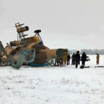 На окраине Бишкека разбился вертолет