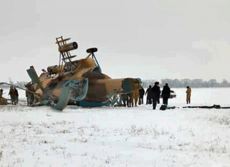 На окраине Бишкека разбился вертолет