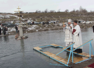 Крестный ход и купание в сосновской иордани